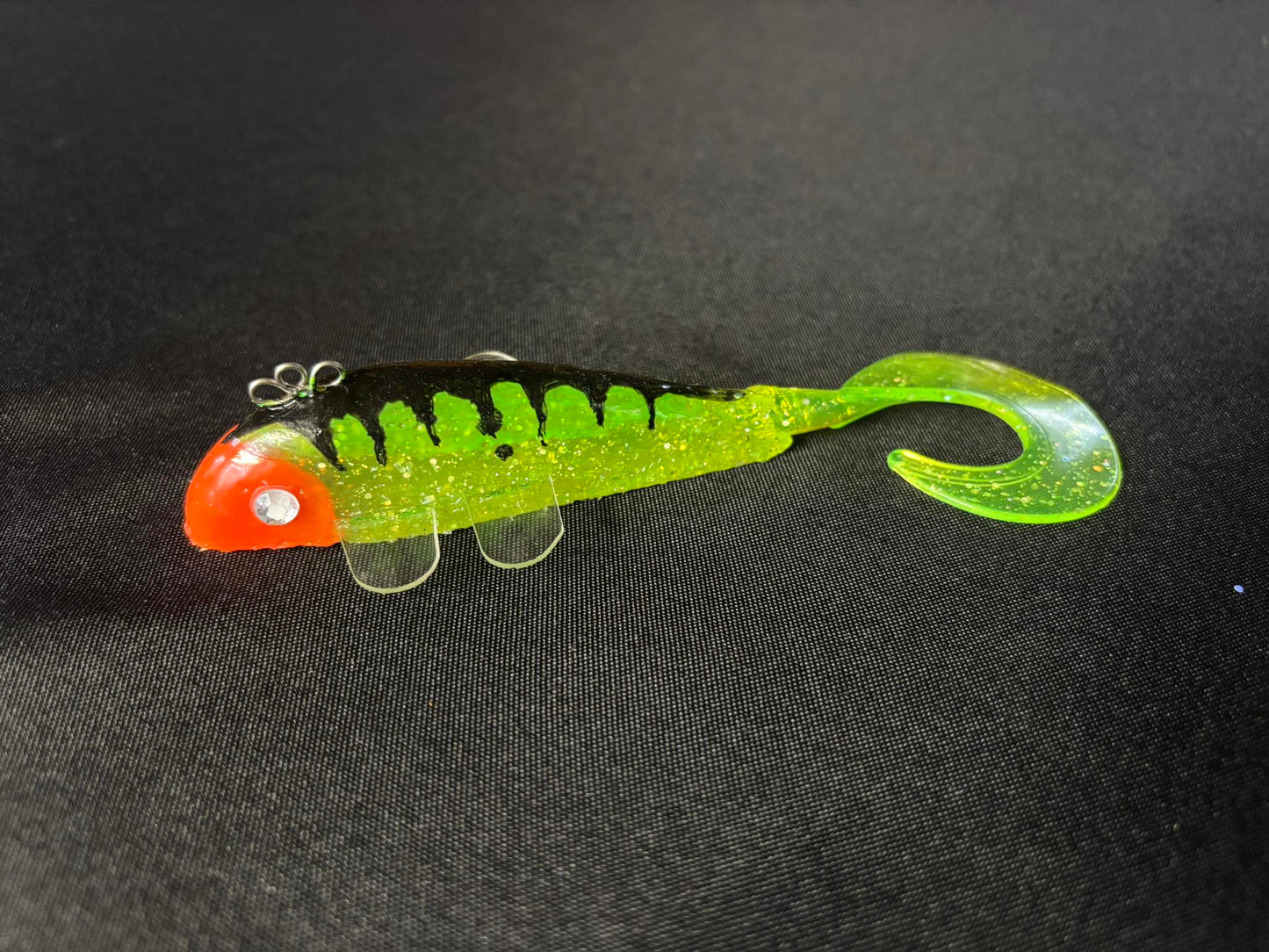 Orange Green Tiger Clear Fin