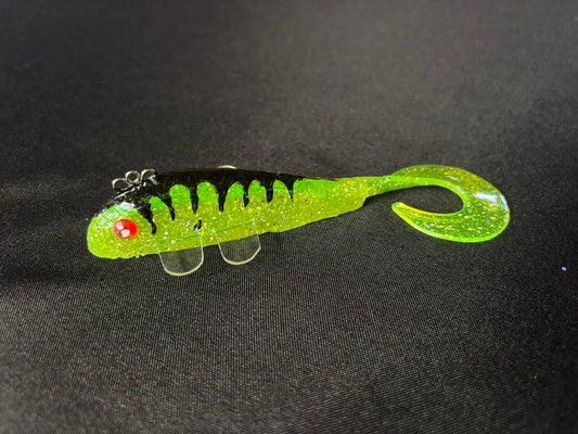 Black Green Tiger Clear Fin