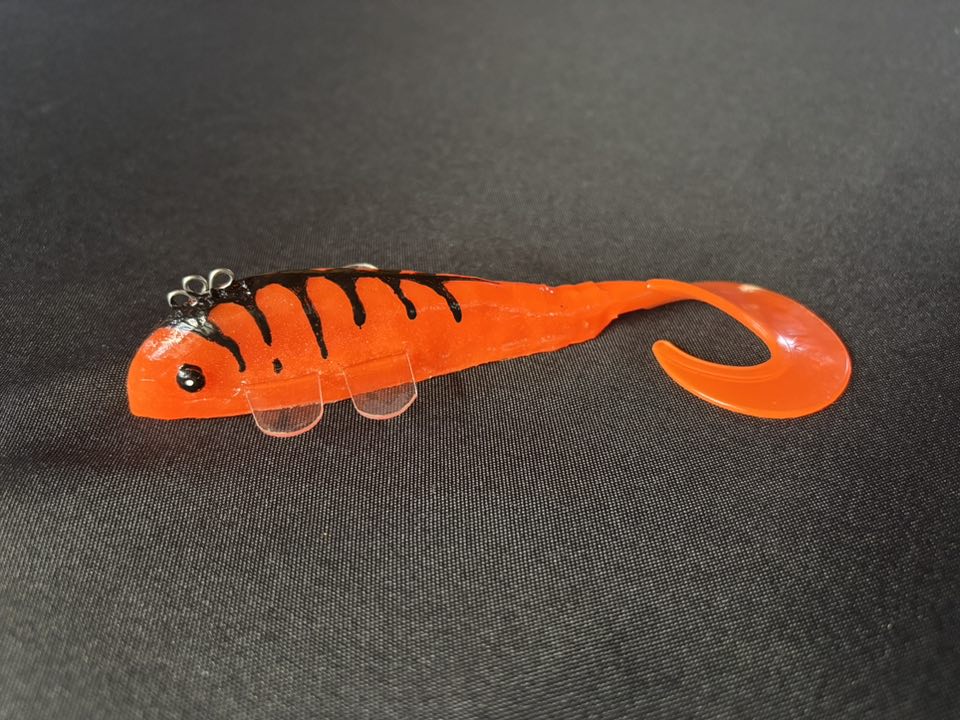 Black Orange Tiger Clear Fin