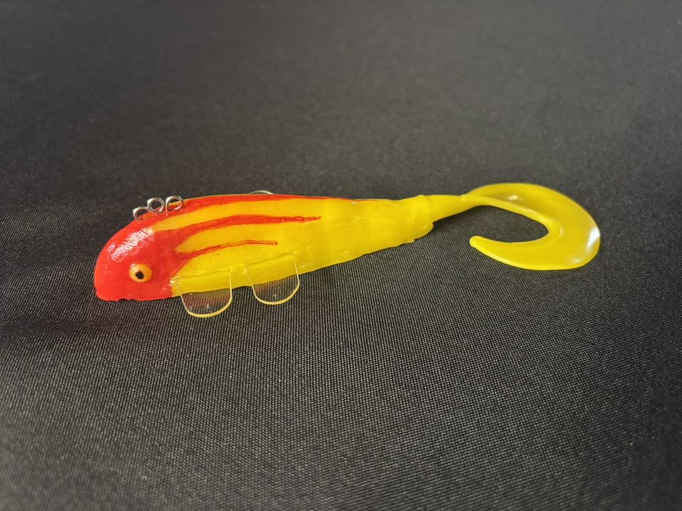 Yellow Red Greaser Clear Fin