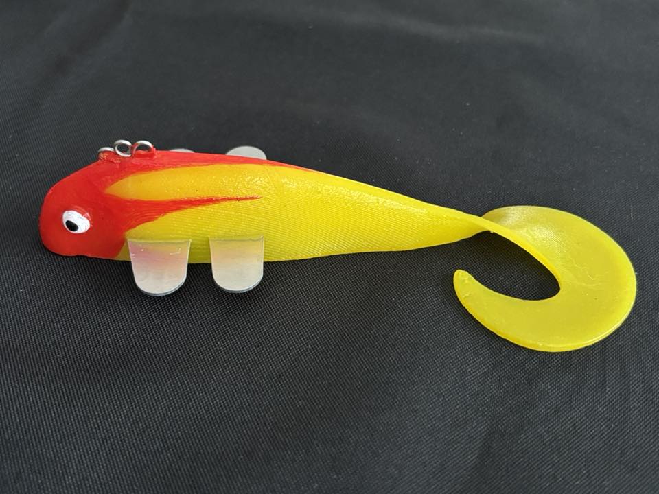 Yellow Red Greaser Aluminum Fin